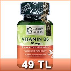 Nature's Supreme Vitamin B6 10 Mg 100 Kapsül